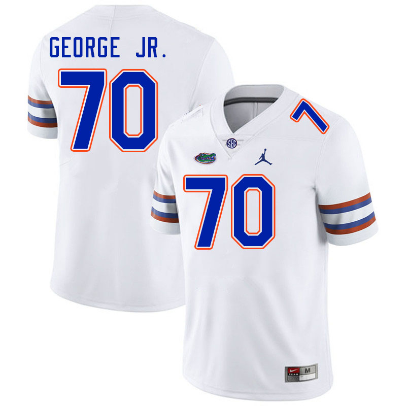 Men #70 Damieon George Jr. Florida Gators College Football Jerseys Stitched-White